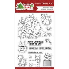 PhotoPlay Photopolymer Stamp Santa Paws - Cat