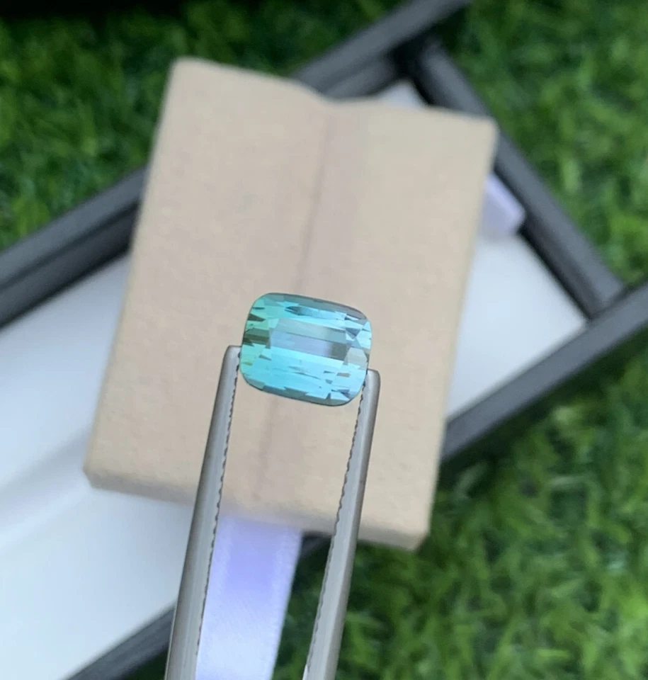Natural Bi-colour Lagoon Tourmaline Gemstone For Ring Making ,Cushion Cut,2.72ct - Image 2 of 4
