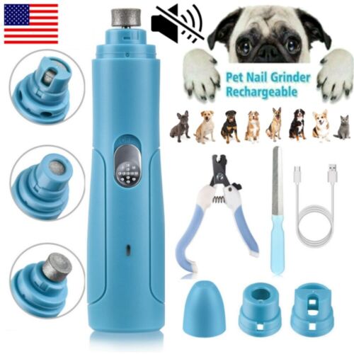 Electric Dog Pet Nail Grinder Premium Pet Nail Claw Paw Toe Clipper Trimmer - Picture 1 of 10