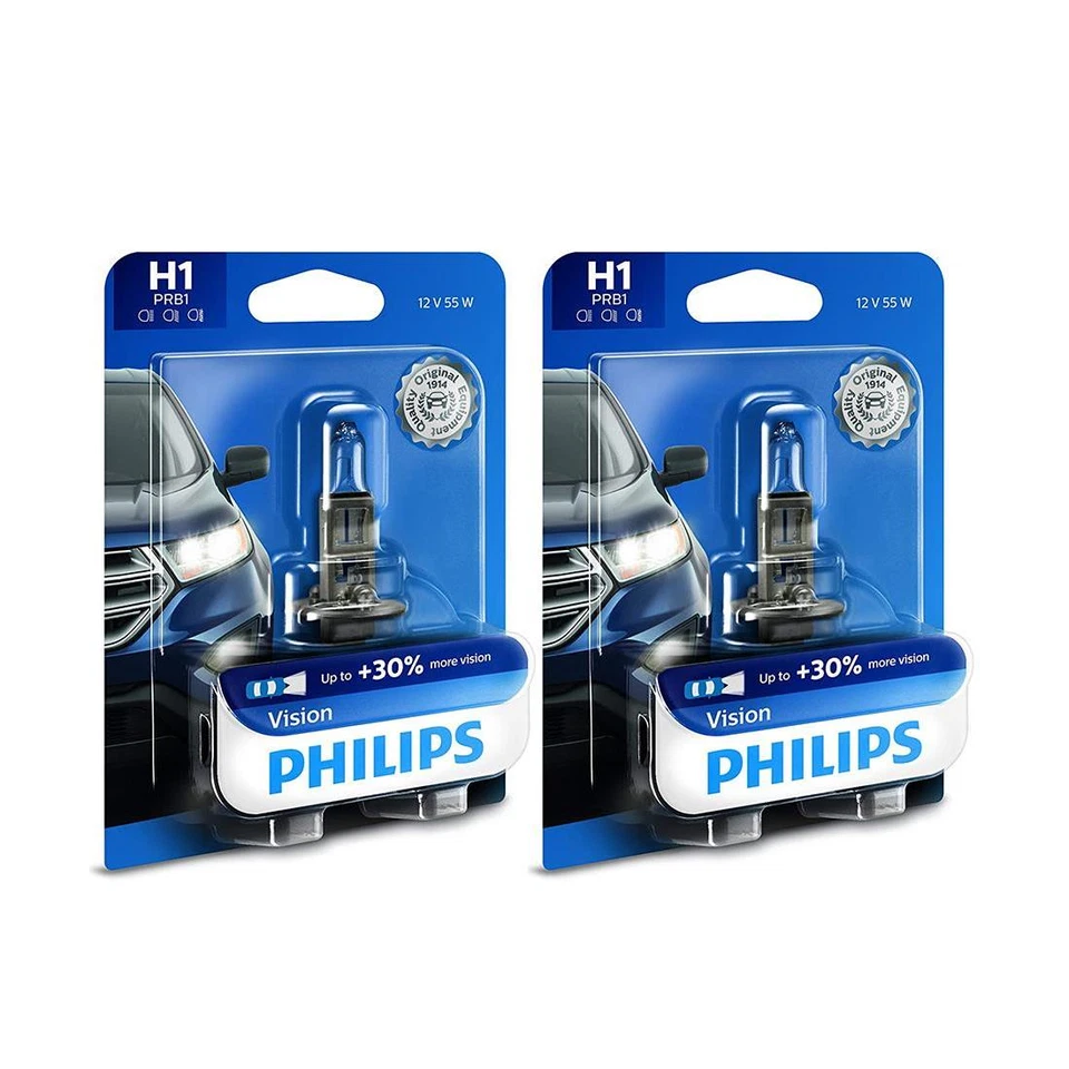 H1 Philips 55W Juego de 2 bombillas de faros haz alto/bajo para Acura RSX 2002-2004 Foto 2 de 4