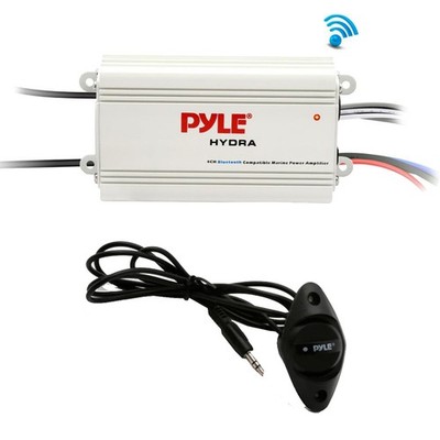 Pyle PLMRMB4CW 4-Channel Marine Bluetooth Amplifier   High-Power Audio Amp