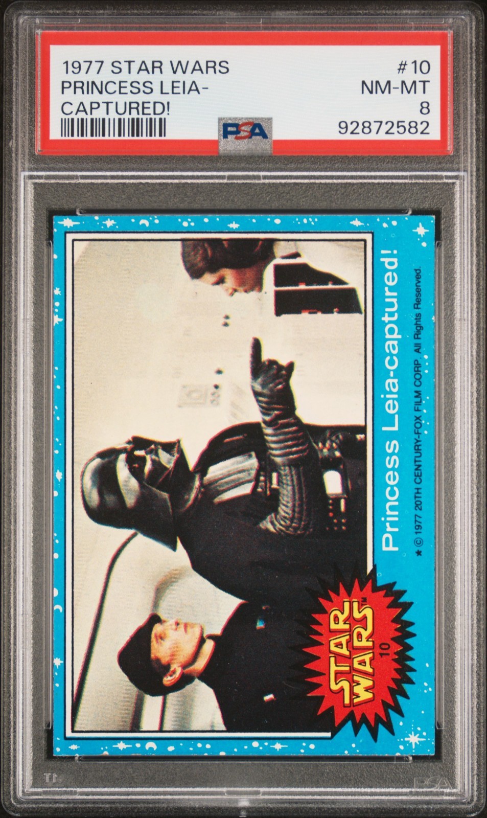 1977 Topps Star Wars #10 Princess Leia Captured! – PSA 8 NM-MT