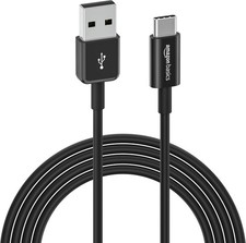 Amazon Basics USB-C to USB-A 2.0 Fast Charger Cable, 480Mbps 6 Feet, Black
