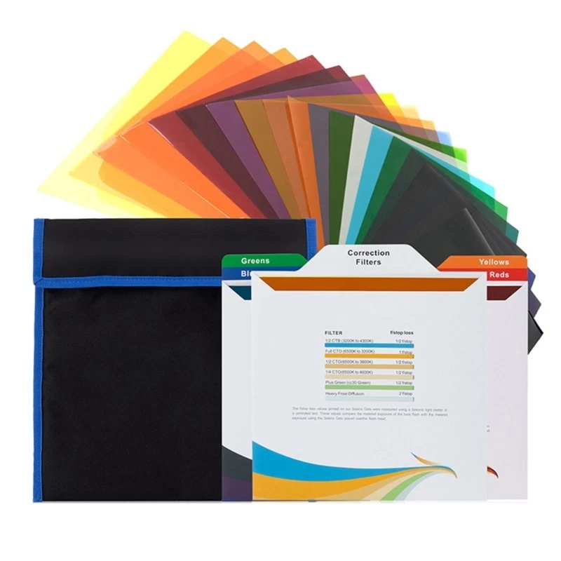 Transparent Color Filters Color Correction Lighting Gel Filter Film for Lamps