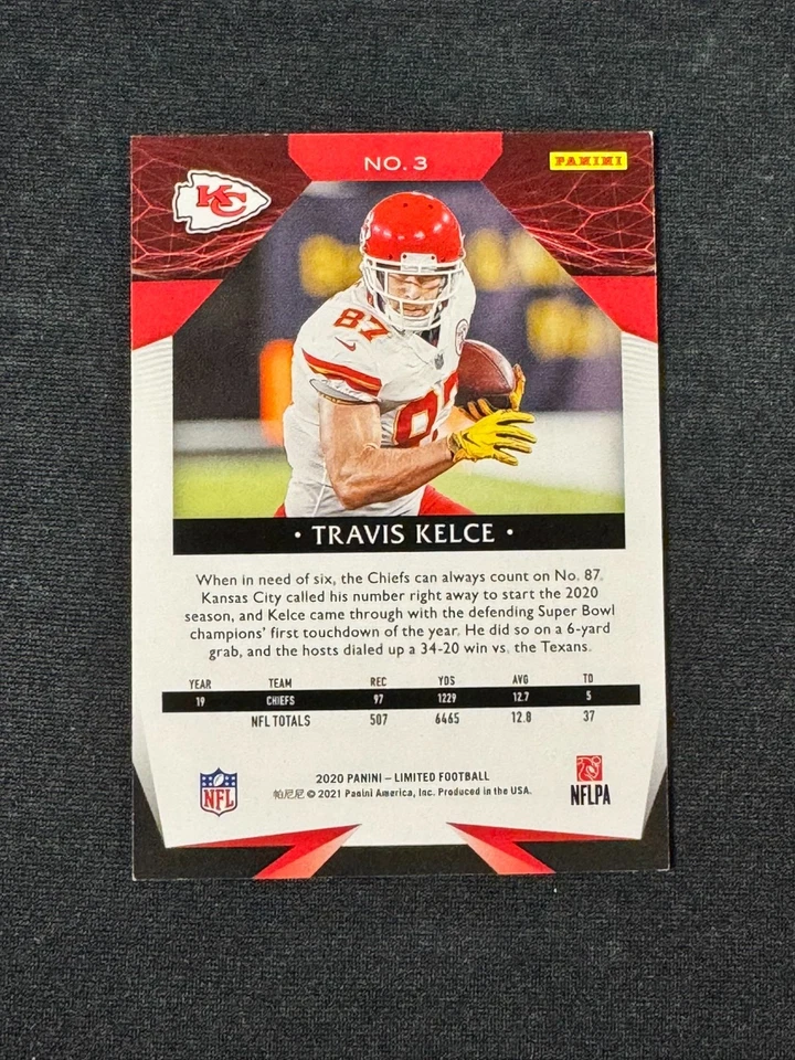 2020 Panini Limited - Travis Kelce #3 Spotlight Silver 128/149 - Image 2 of 2