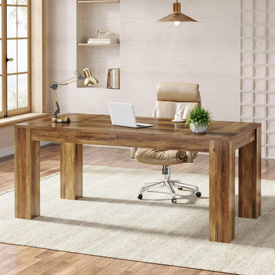 63-Inch Executive Desk, Large Office Computer Desk, Simple Workstation Writing T