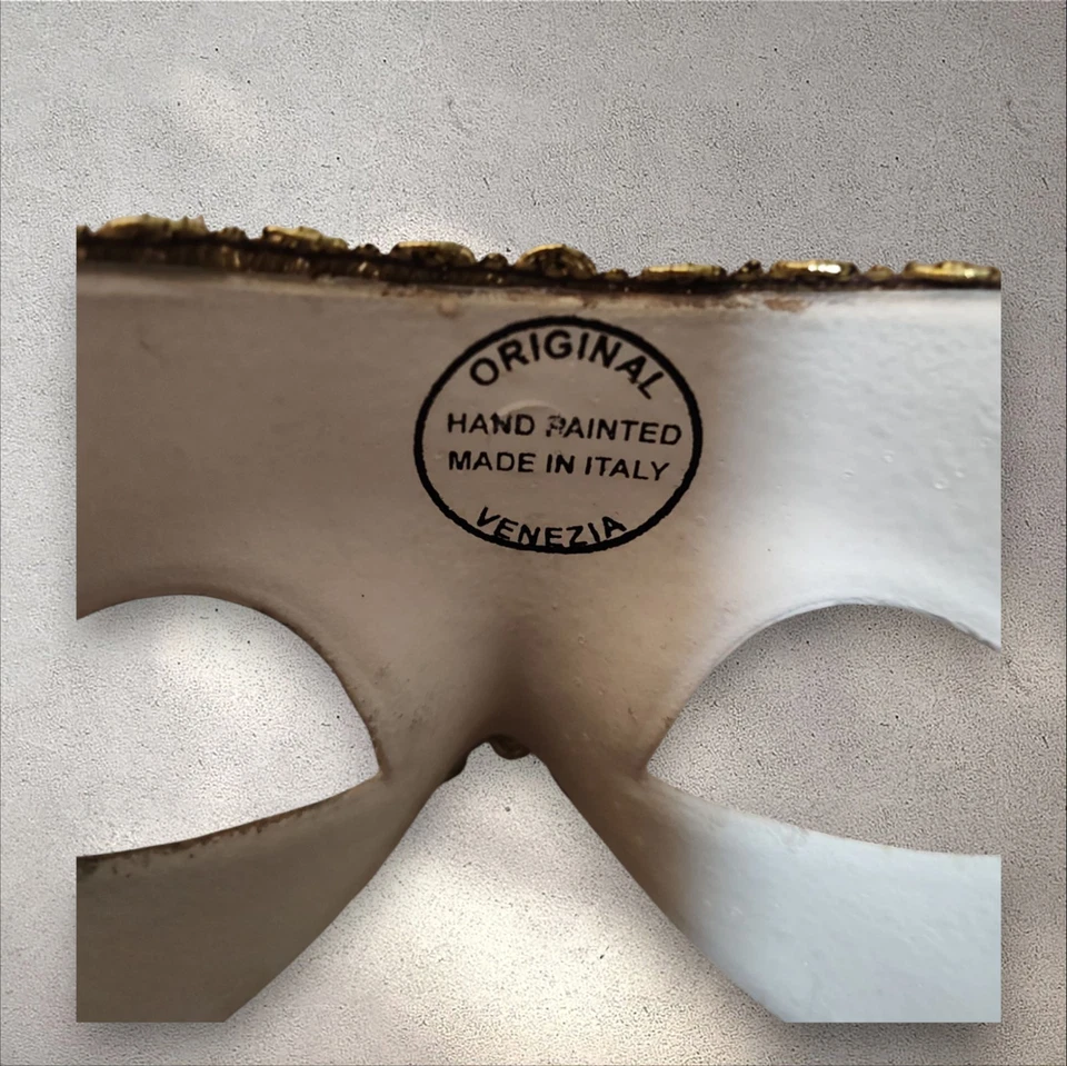 Original Venezia Hand Painted Masquerade Eye Face Mask Made In Italy - Image 4 of 4