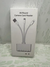 5-in-1 Multi-Function MEMORY CARD READER USB Adapter & SD Reader White New