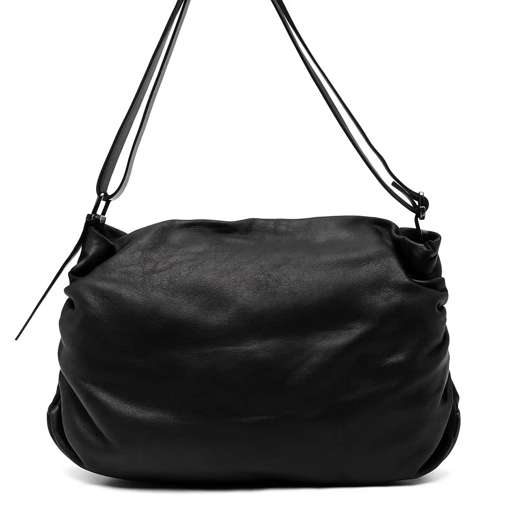 NIKA NAPPA H845N00002 Schwarze Leder Tasche Italien