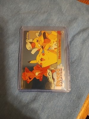 1999 Topps Pokemon Movie Edition #42 Pikachu's Vacation Rainbow Foil 1st Print 