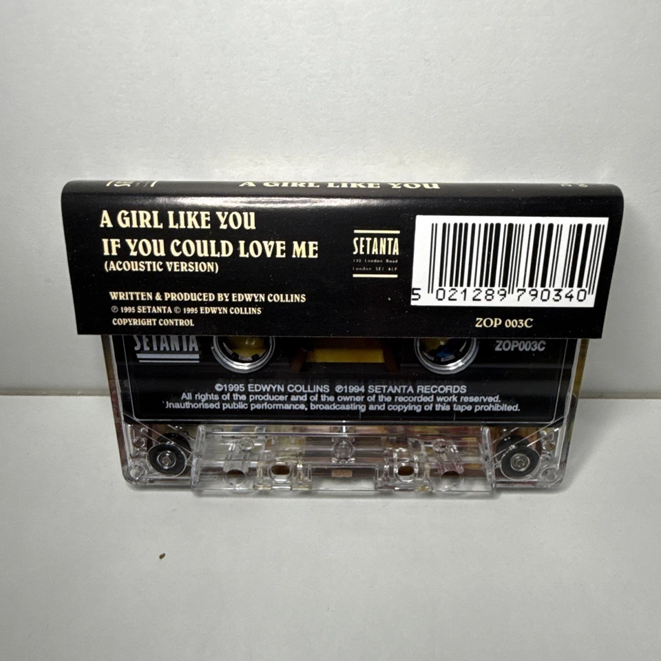 Edwyn Collins ‎ A Girl Like You CASSETTE SINGLE Rock Acoustic Brit Pop Setanta ‎ - Image 2 of 4