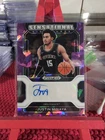 2022 Panini Justin Minaya Sensational Signatures Purple Cracked Ice Auto 98/99