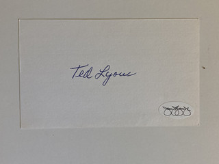 Ted Lyons Signed Autographed Index Card HOF JSA SOA Chicago White Sox