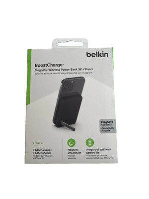 Belkin Portable Charger, MagSafe Wireless Power Bank 5000 mAh w/ Kickstand