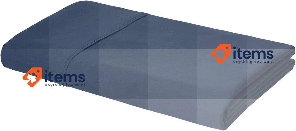 Drap Plat Microfibre Amazon Basics Bleu Marine 275x275cm (Taille King) Literie - Photo 1/2