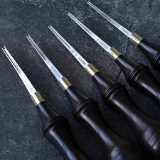 Professional Leather Edge Beveler DIY Leather craft Trimming Tool Wood Handle