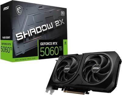 MSI GeForce RTX 5060 Ti 16G SHADOW 2X OC PLUS Grafikkarte 16GB GDDR7 1YR WRTY