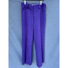 Vintage 1970's Levi's for Gals Purple Wide Leg Sta-Prest Pants Sz 28