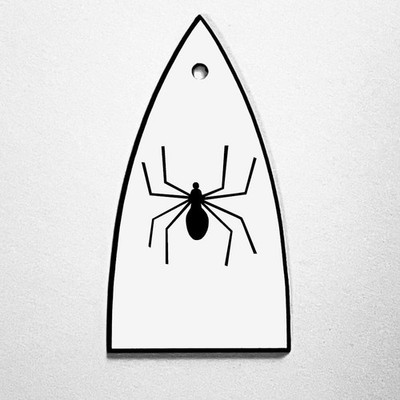 GUITAR TRUSS ROD COVER - Engraved Etched - ESP LTD - SPIDER Bite - White