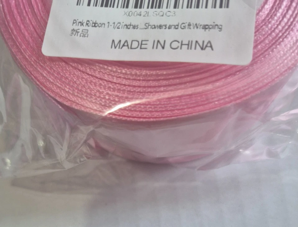 Satin Ribbon 1.5" 7 Rolls Bulk Pink 70 YD Total NEW Wrapping Gifts, Crafts, READ - Image 4 of 4