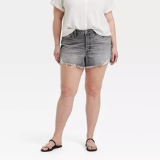 Universal Thread Women's High-Rise Cutoff Mini Jean Shorts Black Wash Size 20