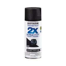 Rust-Oleum 334020 Painter's Touch 2X Ultra 12 Ounce (Pack of 1), Flat Black