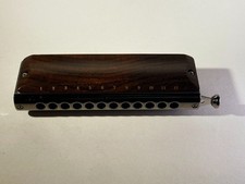Suzuki G-48W Chromatic Harmonica Wood Cover Dark Sound - Used - Made in Japan