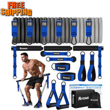 Heavy Duty Pilates Bar Kit with Resistance Bands for Home Workouts