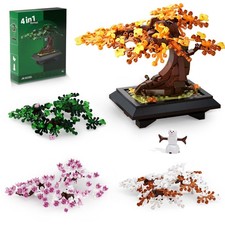 PDQAZIR 4 in 1 Bonsai Tree Building Blocks Se...
