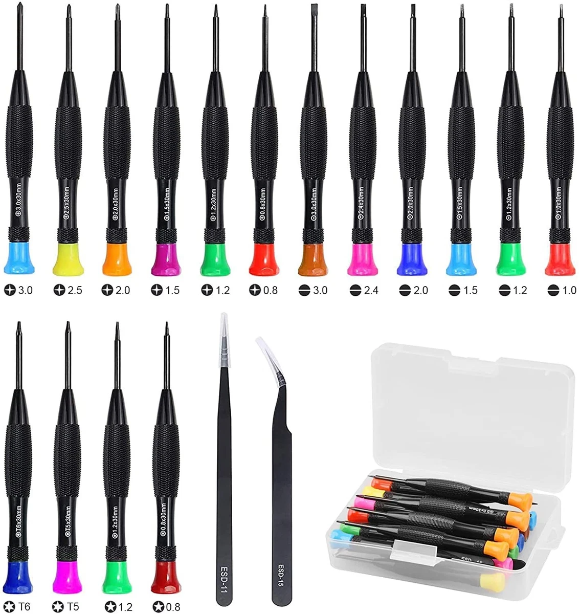 Surcotto Screwdriver Set, 18-Piece Small Screwdriver Set, Magnetic, Mini