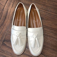 Franco Sarto Carolynn Tassel Loafers- Cream Women  s Size 7.5
