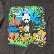 Vtg 90s Planet Paridise Large Shirt Single Stitch Giant Panda Ocean Earth USA