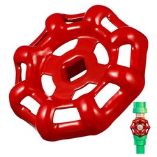 Red Water Spigot Handle Durable Outdoor Faucet Wheel Replacement Cast Iron