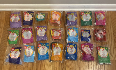 Beanie Baby Lot of 21, McDonalds Happy Meal. New in Sealed Bag, 2000