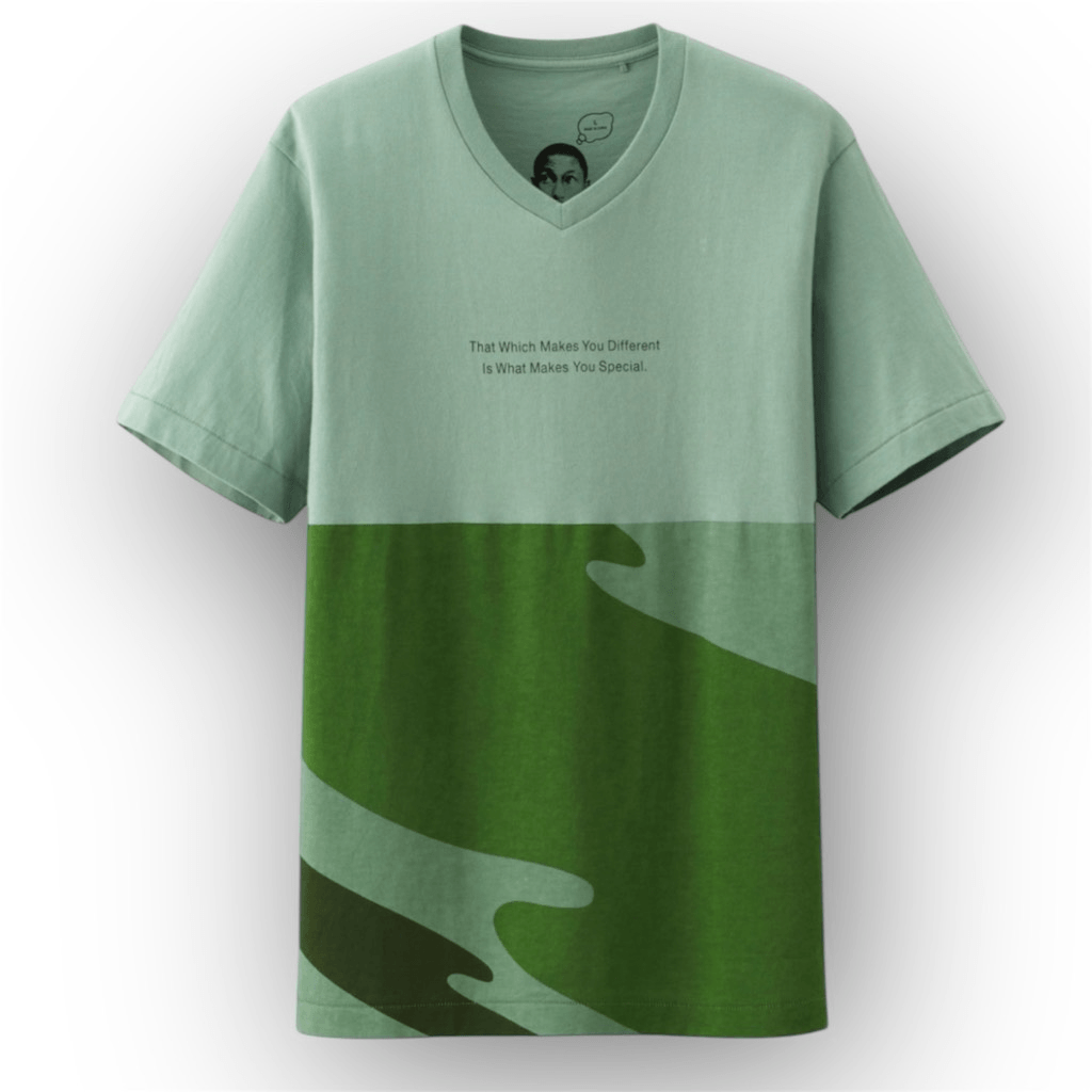 ALTRA T shirt I Am Other x Uniqlo citazione Pharrell Williams verde multi uomo grande
