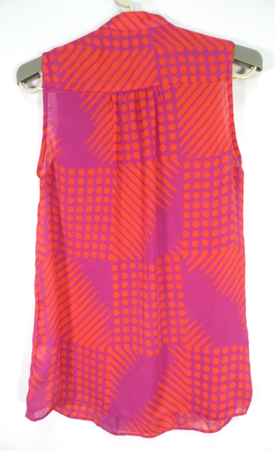BANANA REPUBLIC Women Thin Light Polyester Tank Top Pleat Front Multicolor XS - 第 5/13 張圖片