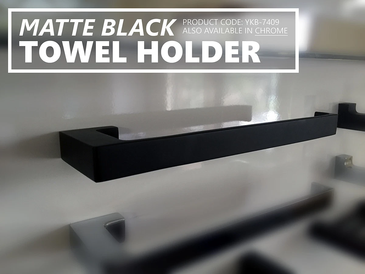 Modern Fluted Matte Black Wall-Mounted Toilet Paper Holder + Reviews