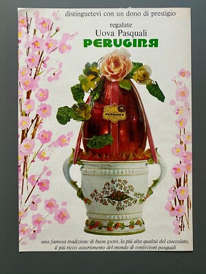 Uova Pasquali Perugina Schokolade italienische Werbung 1966 Vintage Ad Reklame