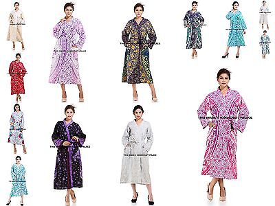 100% Organic Cotton Bathrobe, Black Mosaic Kimono Print Dressing Gown –  Cotton Organic