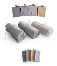 Tovaglia 12 Persone + set 4 Tovaglioli Misto Lino Tinto Filo 4 Varianti