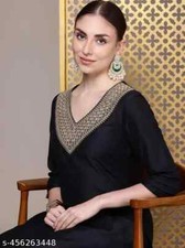 WOMEN EMBROIDERY YOKE DESIGN STRAIGHT KURTA WITH PALAZZO