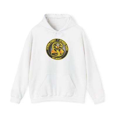 Cobra Kai Hoodie, Strike First Strike Hard No Mercy Sweatshirt, Unisex Pullover,