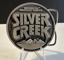 Silver Creek Smokeless Tobacco Snuff Tobacciana Siskiyou Vintage Belt Buckle