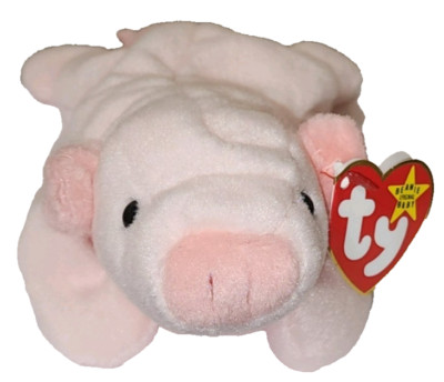NMT* Ty Beanie Baby - SQUEALER the Pig (8 Inch) MWNMT Plush Stuffed Animal Toy