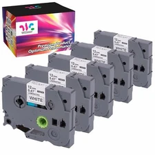 5PK TZ231 TZe-231 Compatible for Brother P-touch Label Tape 12mm White PT-D200