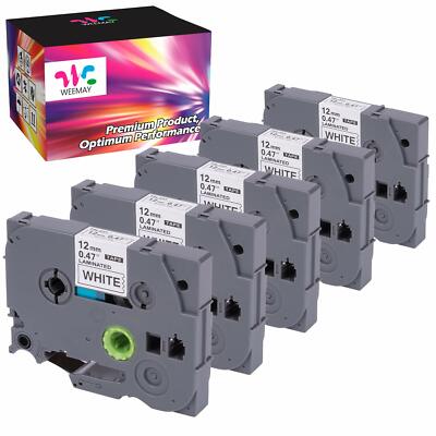 5PK TZ231 TZe-231 Compatible for Brother P-touch Label Tape 12mm White PT-D200