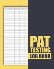 Pat Testing Log Book: Portable Appliance Testing of Electrical Equipment Logbook