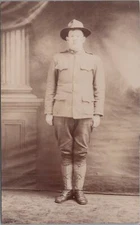 RPPC Postcard WWI Military Soldier in Uniform 