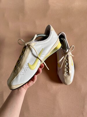 Nike Shox Rival Women`s Size Running White Yellow Beige Shoes