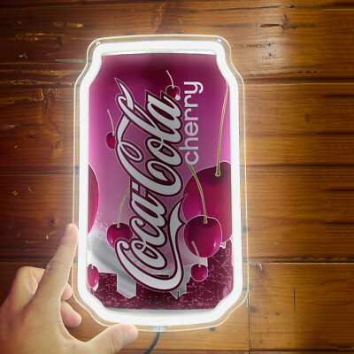 Coca-cola Cherry Soda Can Neon Sign For Gift Party Shop Bar Wall